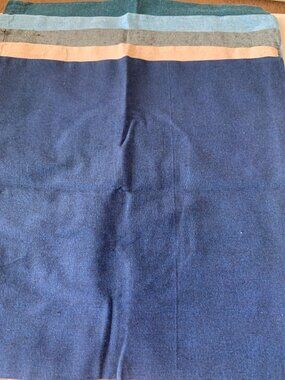 Striped Canvas Tote Bags - Blue Beige & Teal - Eco-Friendly Reusable Bags For Ev